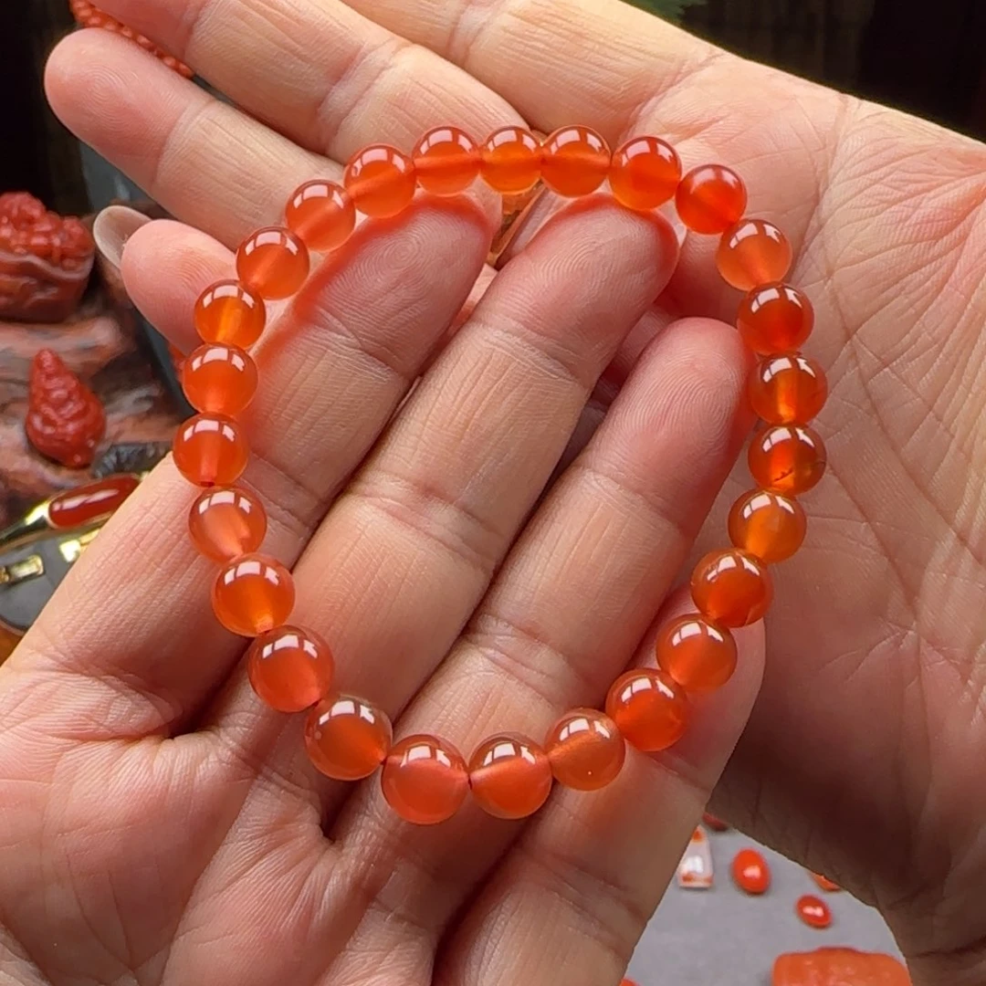 南红玛瑙手串未镶嵌柠**书