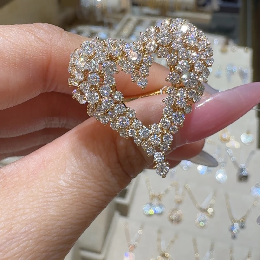 钻石戒指/指环18K金镶嵌