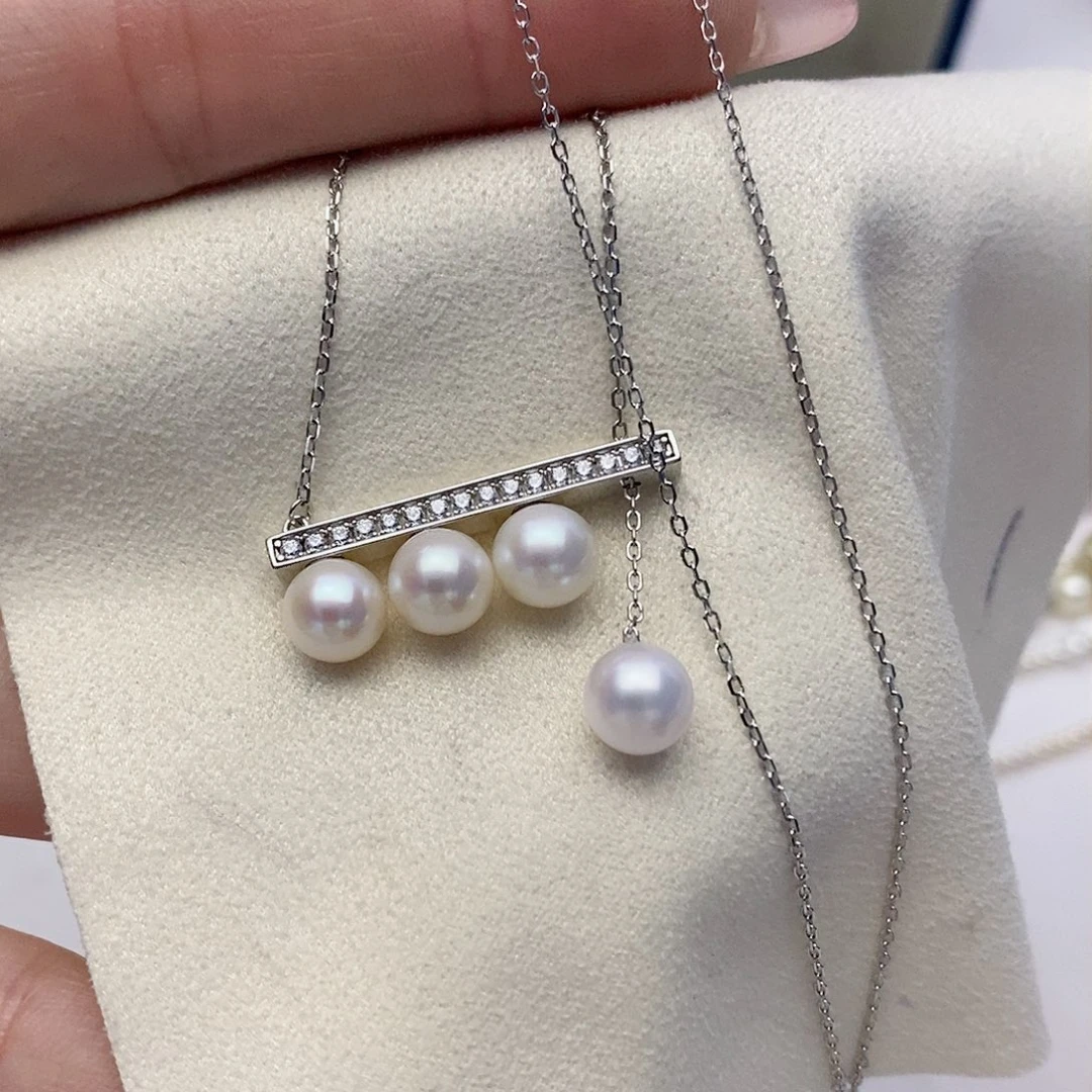 【闪购商品】淡水珍珠颈饰银S925镶嵌76