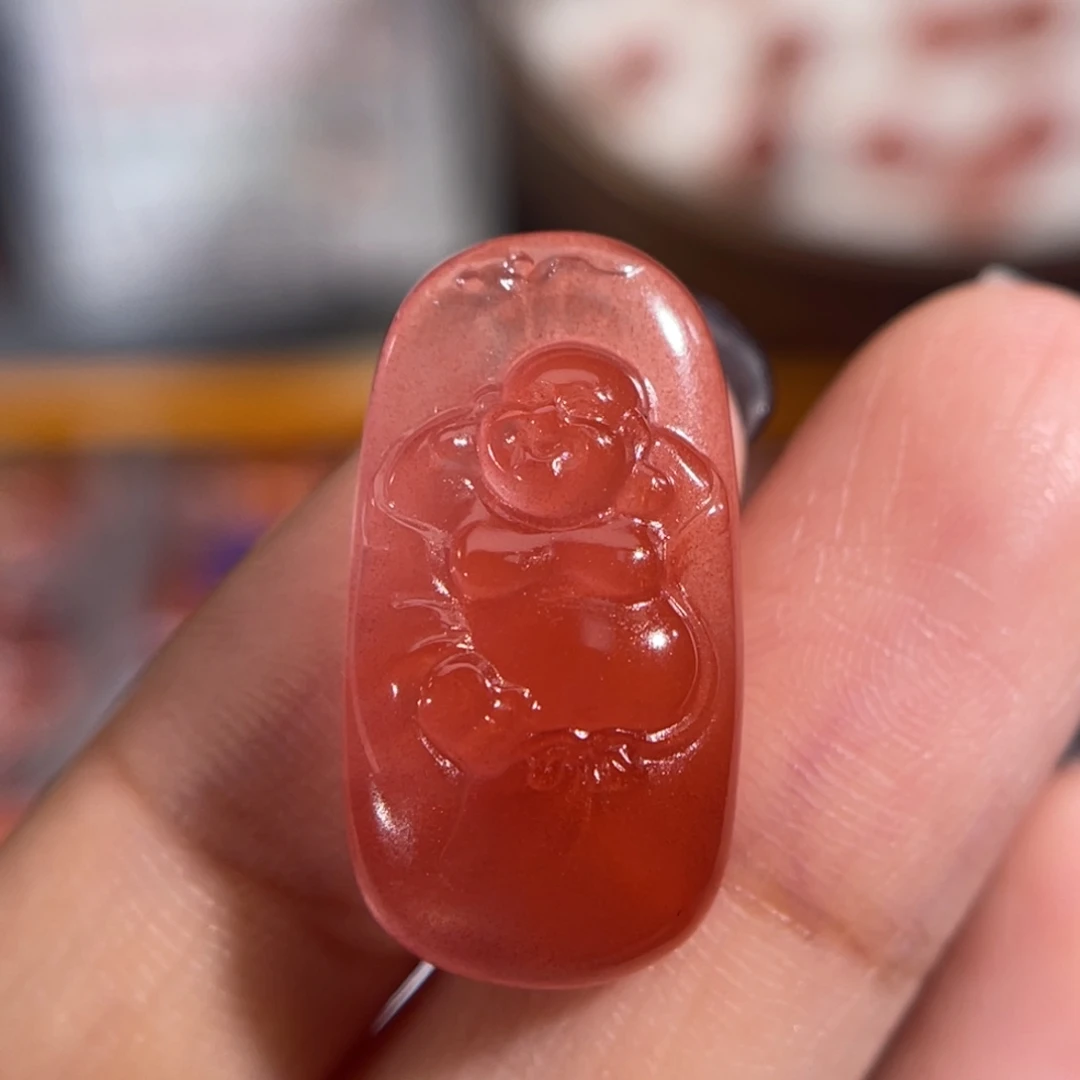 南红玛瑙未镶嵌福在眼前 12.5x23.4mm