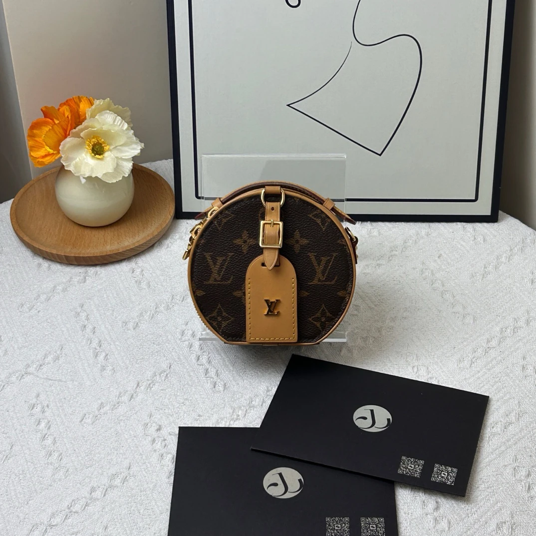 95新 LouisVuitton/路易威登 mini圆饼老花 芯片款/JW7607