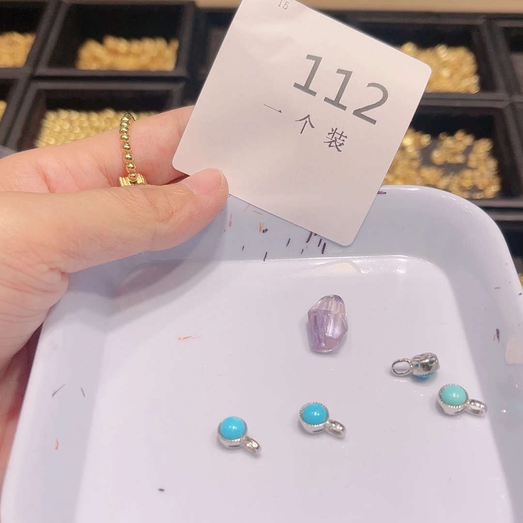 紫晶珠宝半成品银S925镶嵌112