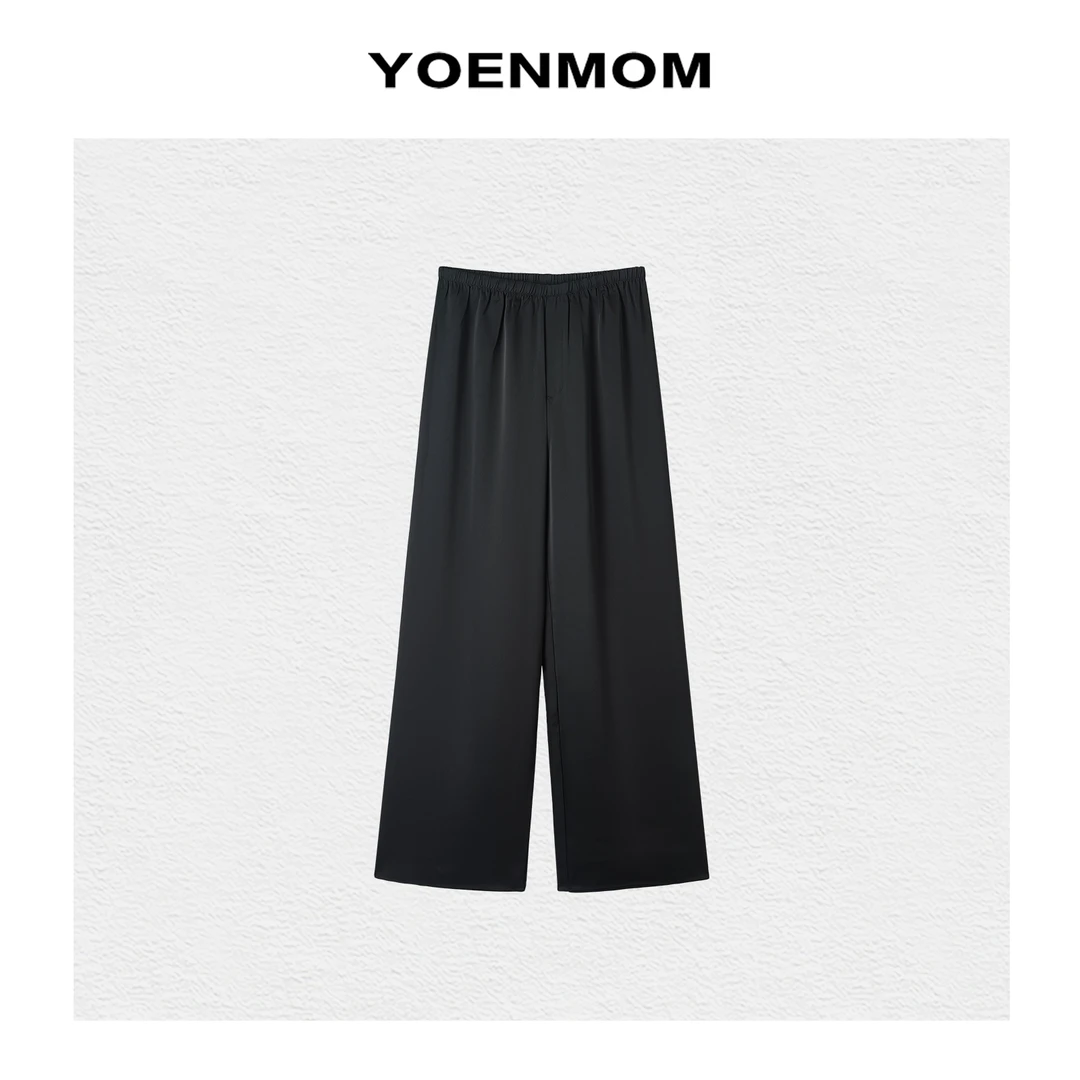 YOENMOM·凉凉裤·春夏新品 进口缎面三醋酸chao丝滑垂顺显瘦休闲裤