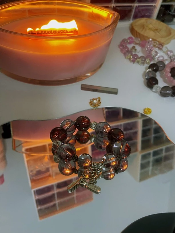 合成金属琉璃手链 博山琉璃手串专拍链接