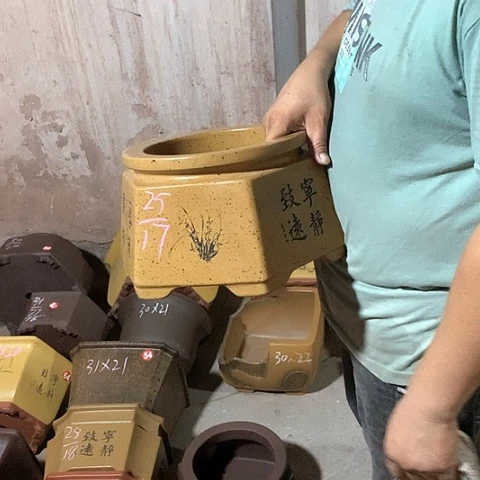 紫砂花盆手工艺品