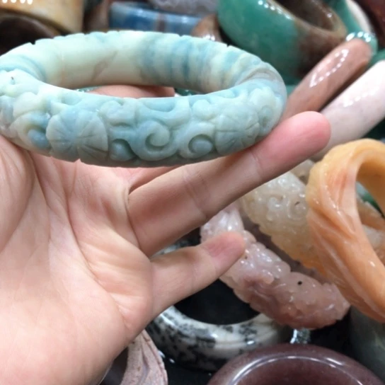 未镶嵌石英岩玉珠宝奇石蓝****✨