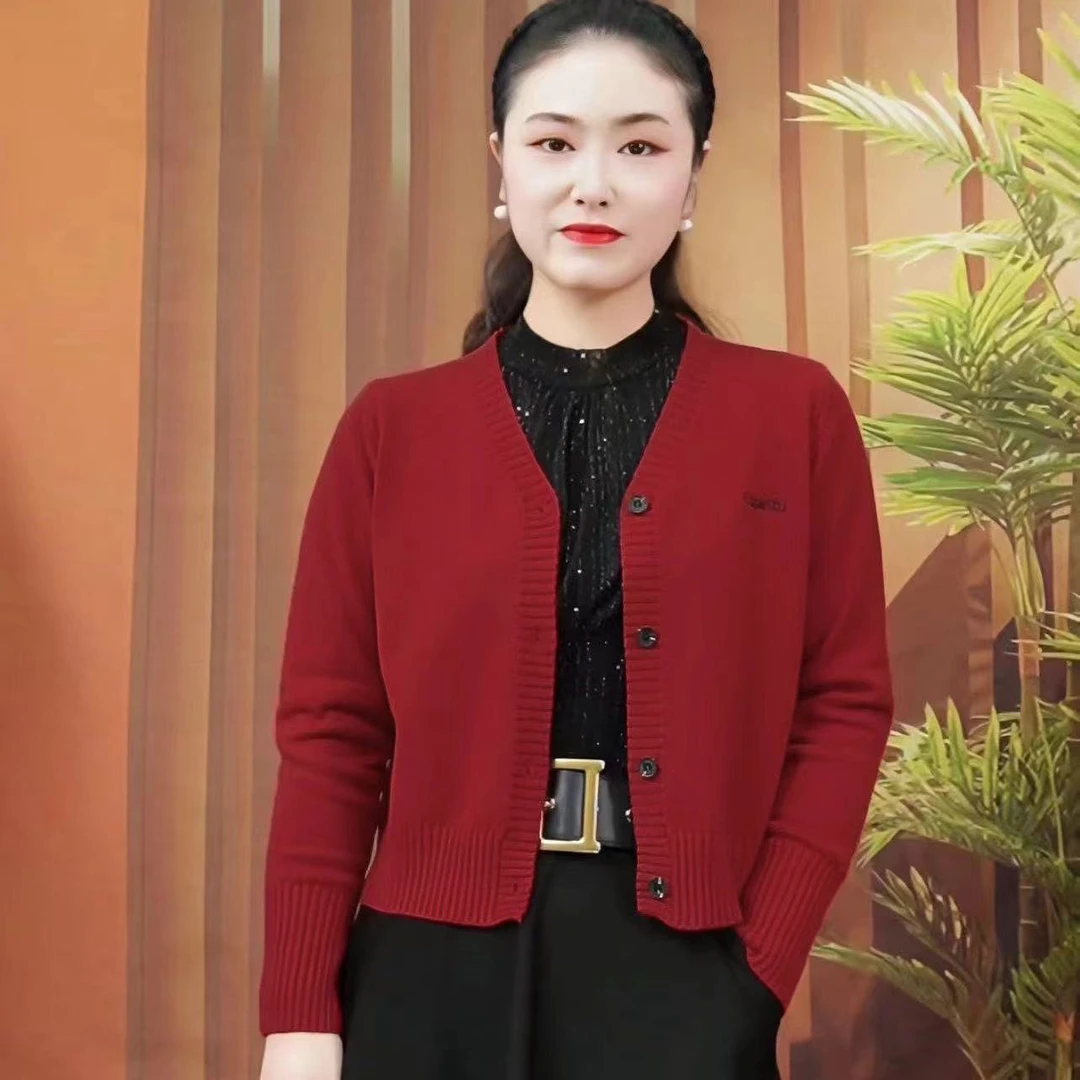 针织女毛针织衫意式显瘦针织开衫开衫显瘦薄款毛衣