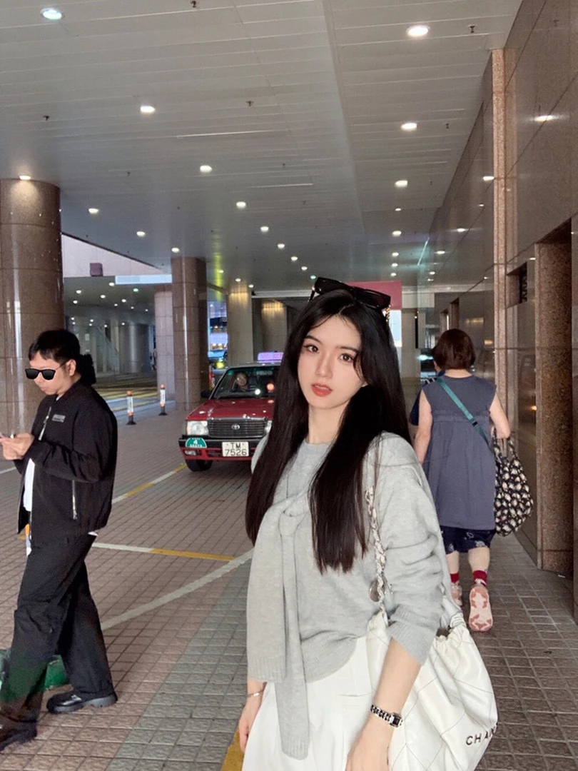 复古慵懒风休闲秋季叠穿宽松软糯保暖毛衣(配披肩)