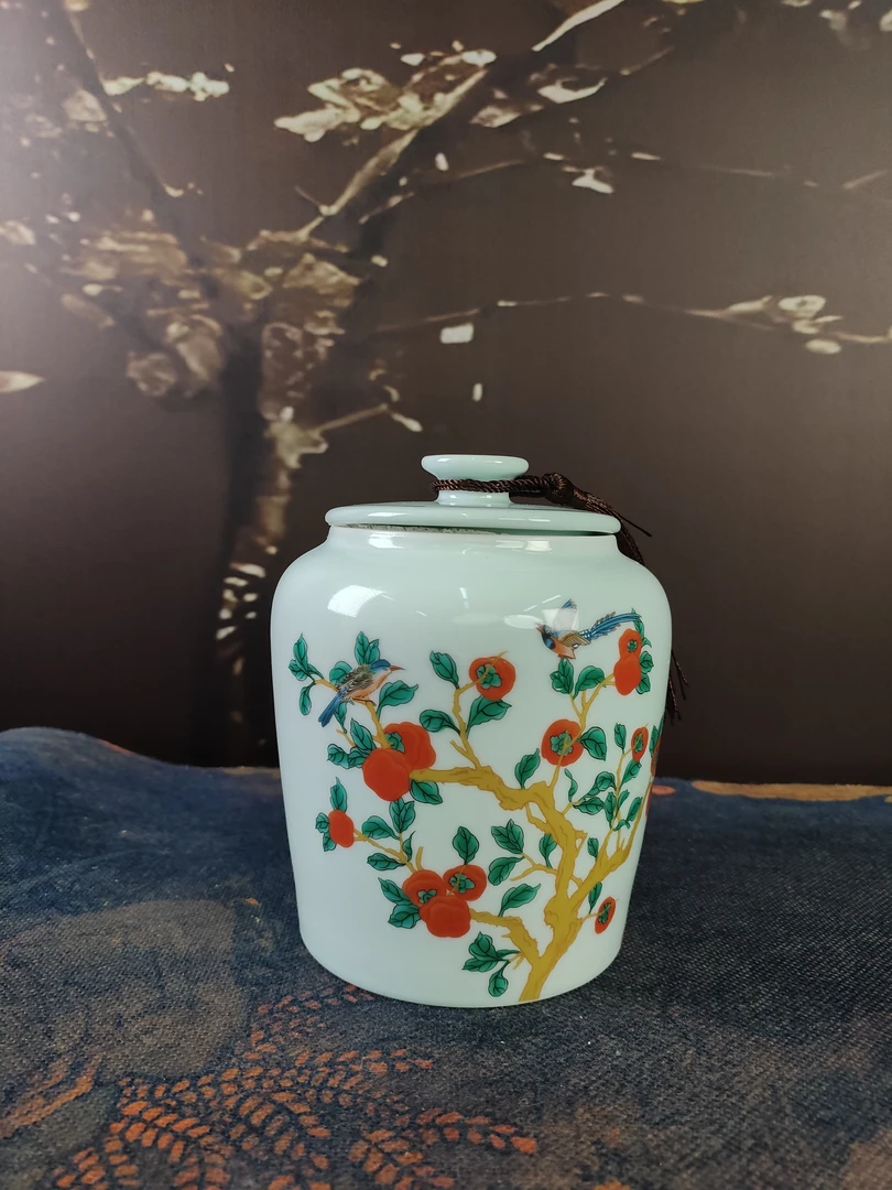 F428-事事如意茶叶罐（带流苏）HLTC