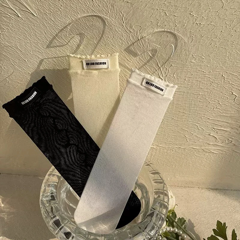 清小柔童装三色薄款中筒袜