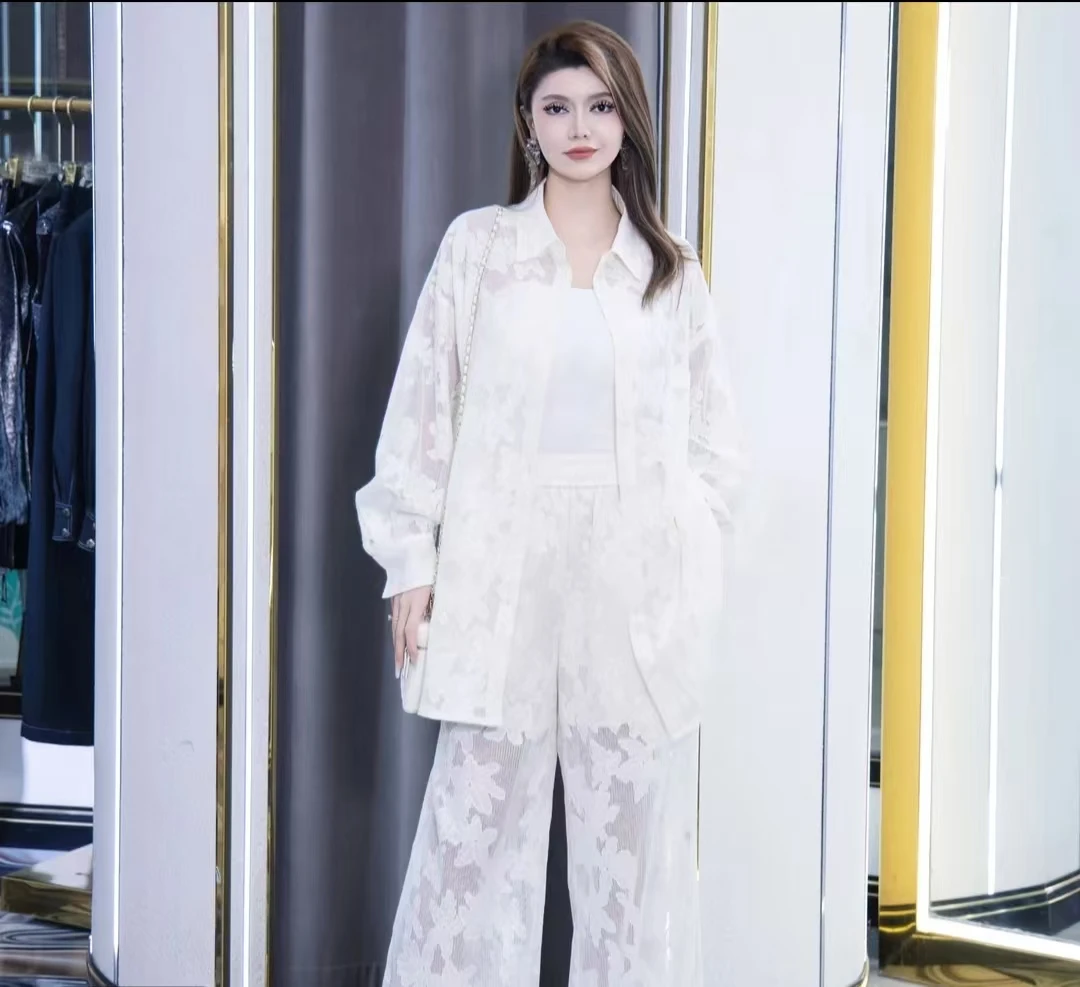春夏夏季拼接宽松型成人刺绣衬衫女装休闲外套防晒服