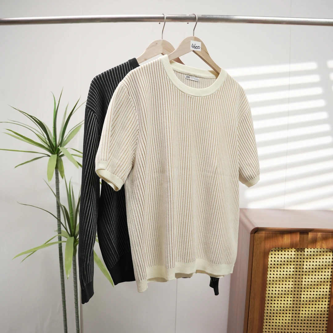【Z】潮牌男女极简风条纹针织上衣 4600-C3-8