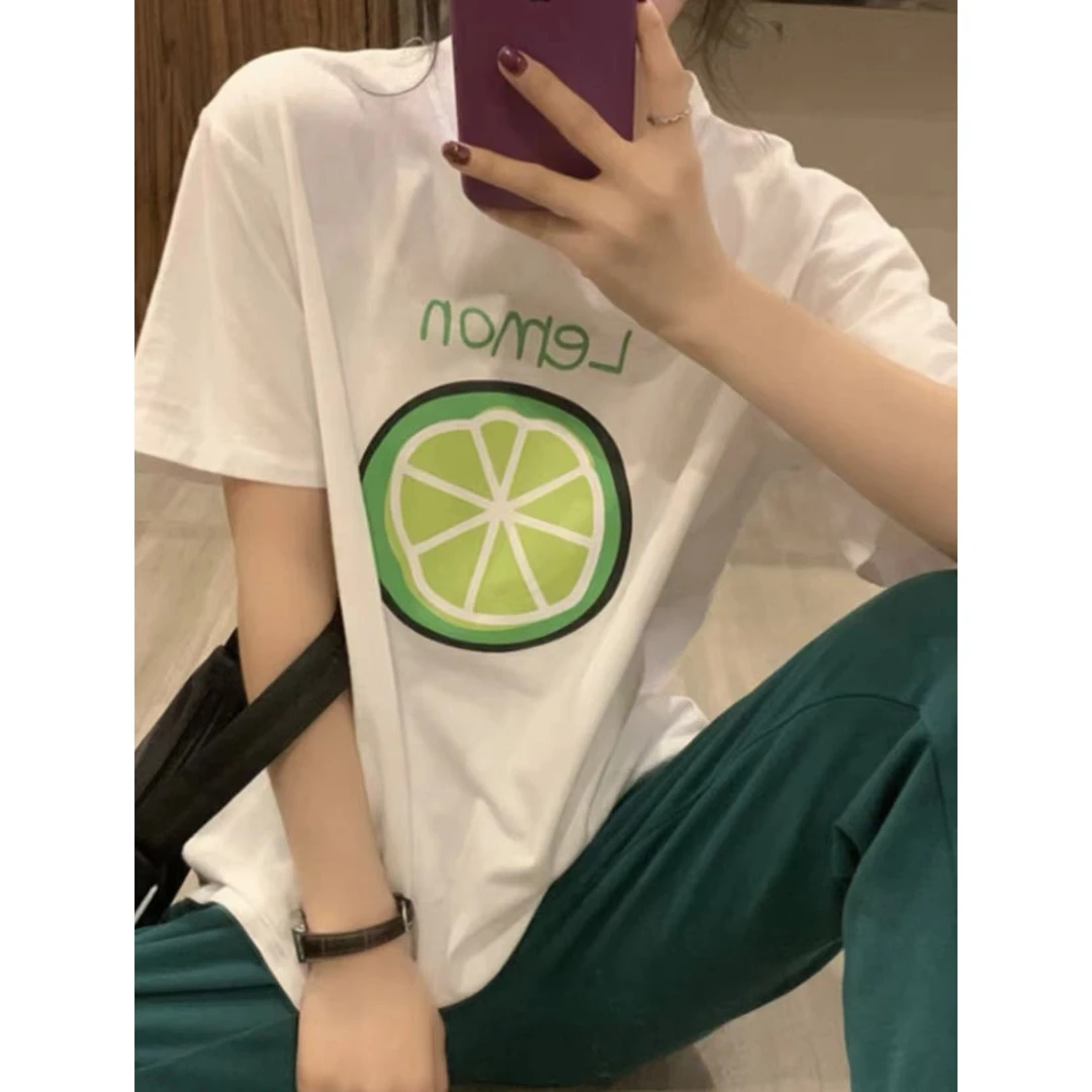 （反季福利）短袖 百搭常规版卡码拍大男女同款印花T恤圆领半袖【1】