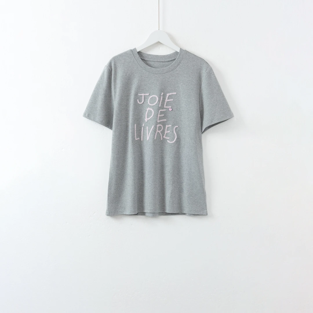 几里与麻【粉色字母】休闲百搭简约字母T恤 衣长59 胸围102 2031435