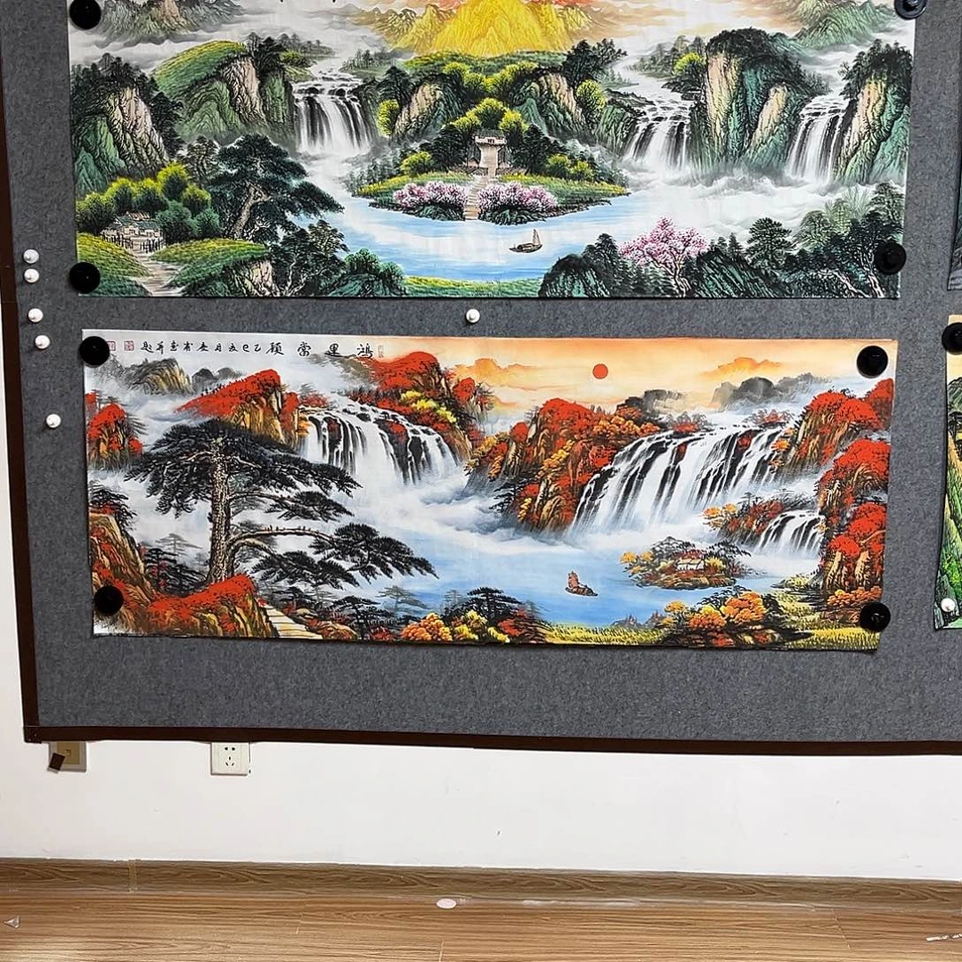 好***己国画1.8米长的鸿运当头