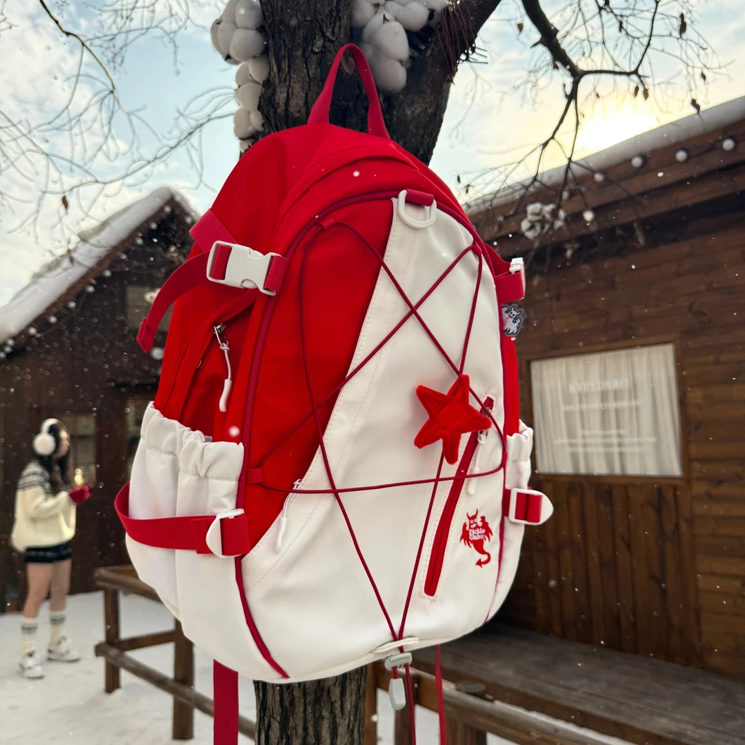 梁拌泡菜防水幽灵登山包双肩包学生书包男女同款高中生大学生通用