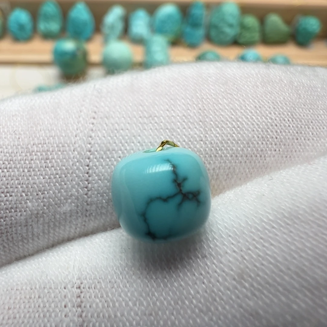 绿松石未镶嵌配饰8.3*7.3