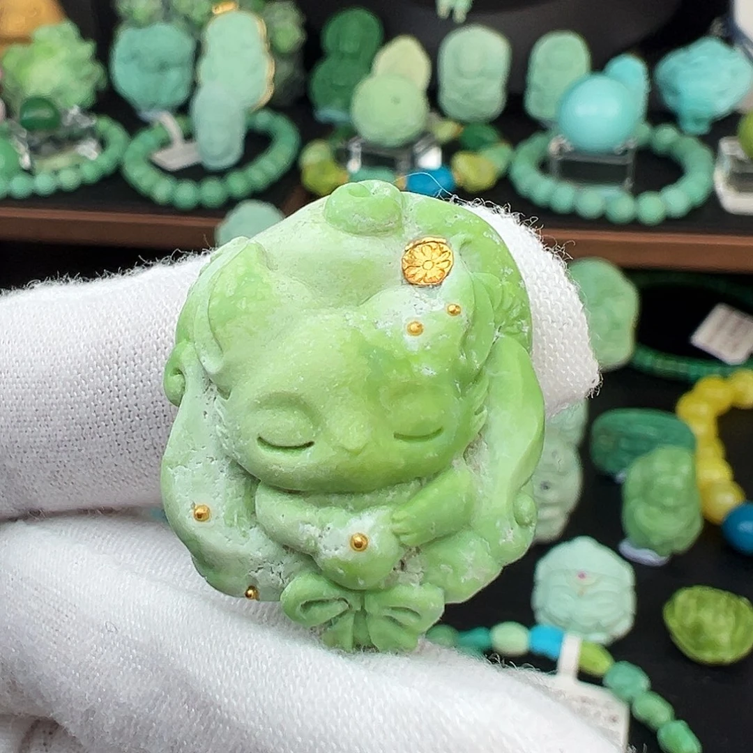 绿松石未镶嵌绿松石主播璐璐