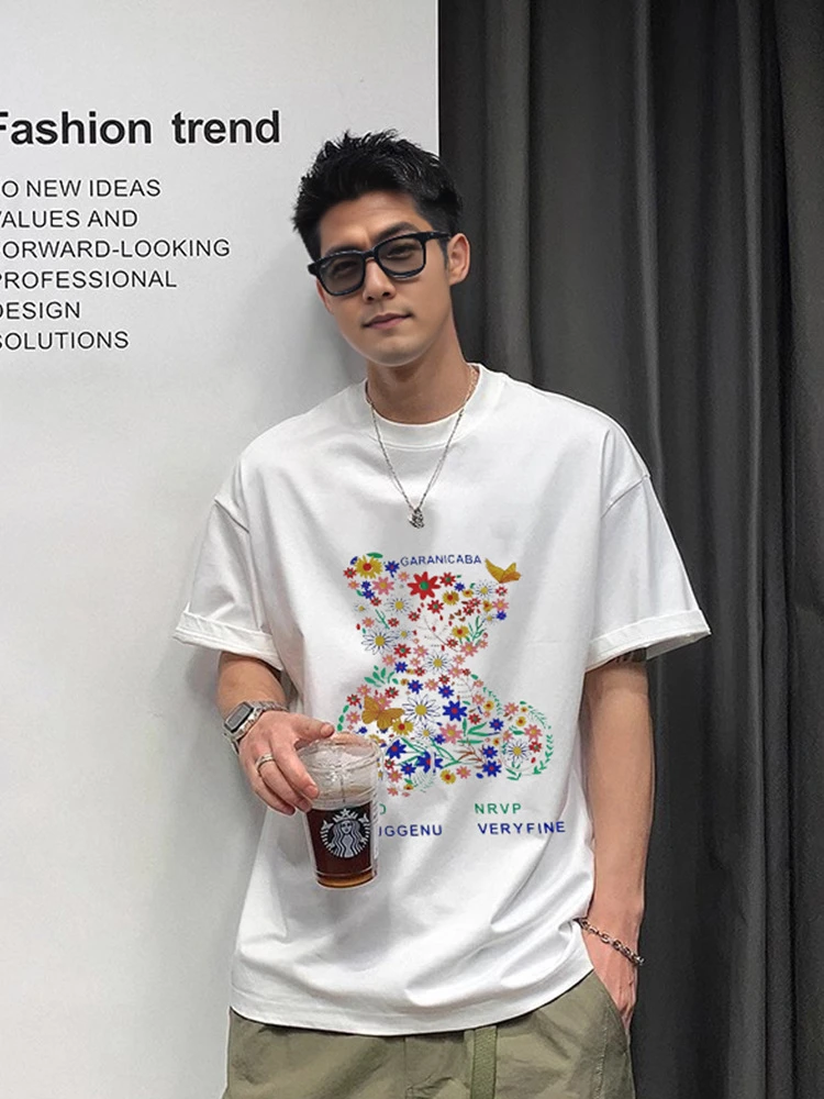 【31号链接-花样小熊】2025新款潮牌简约重磅款式休闲百搭潮牌情侣T