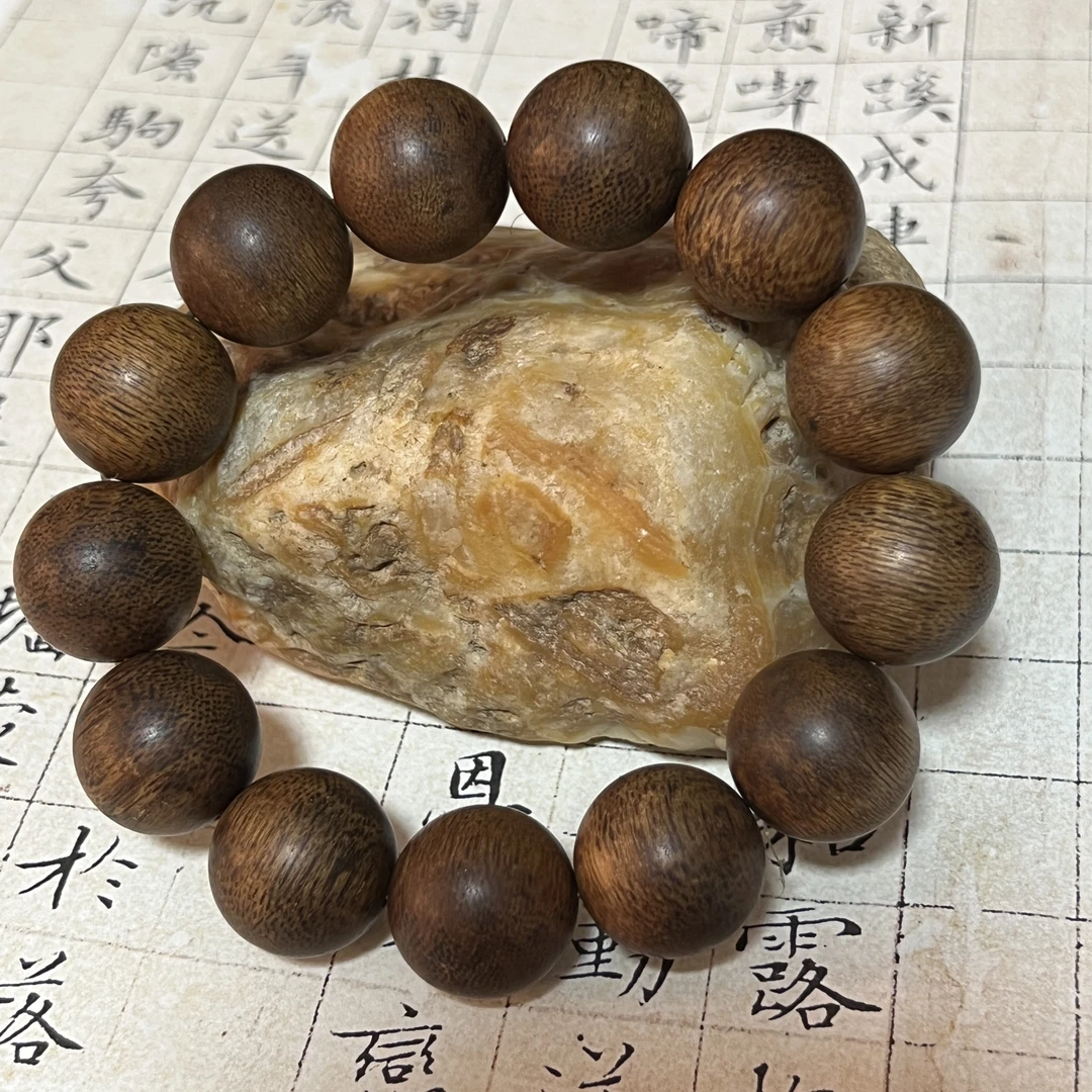 Z-331【海南野生老料手串】沉香单圈18mm、50g