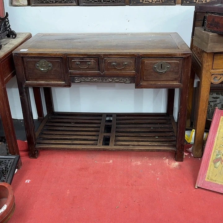 木春**烂榉木书桌书桌一张