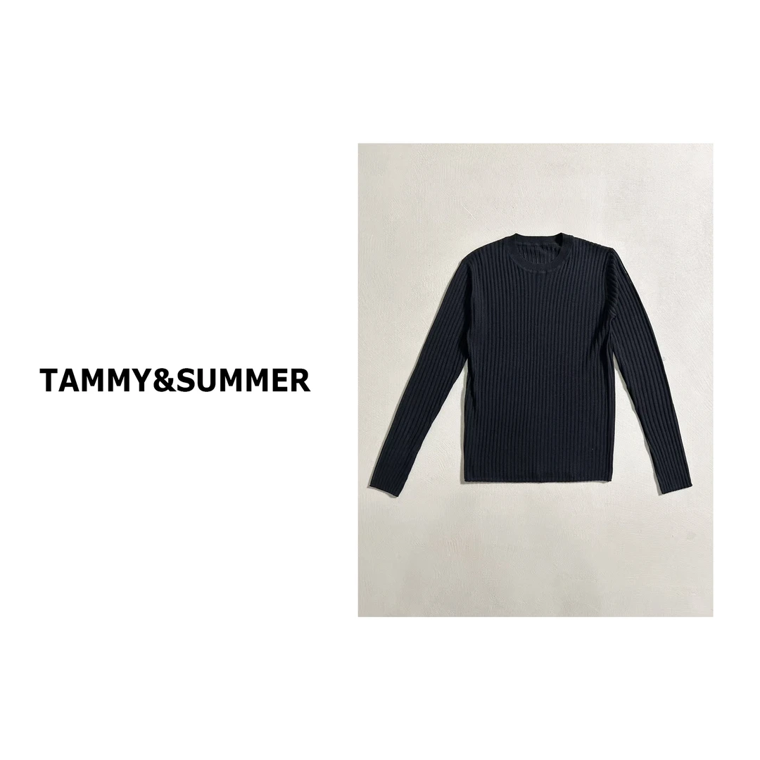 【Tammy&Summer】极简风休闲百搭显瘦长袖微透打底T恤上衣829031