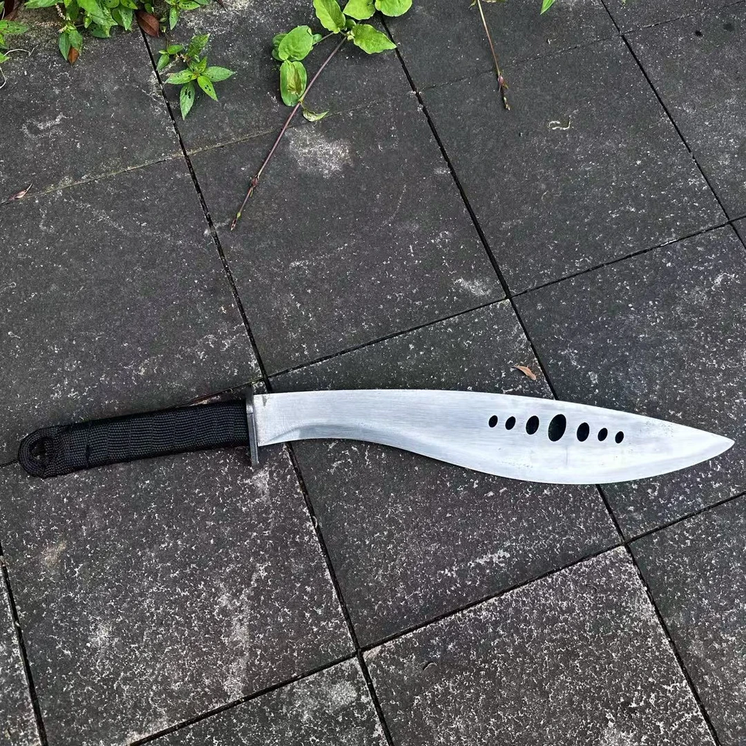 龙泉刀短款狗腿尼泊尔军刀轨道钢户外车载防身淬火冷兵器未开刃