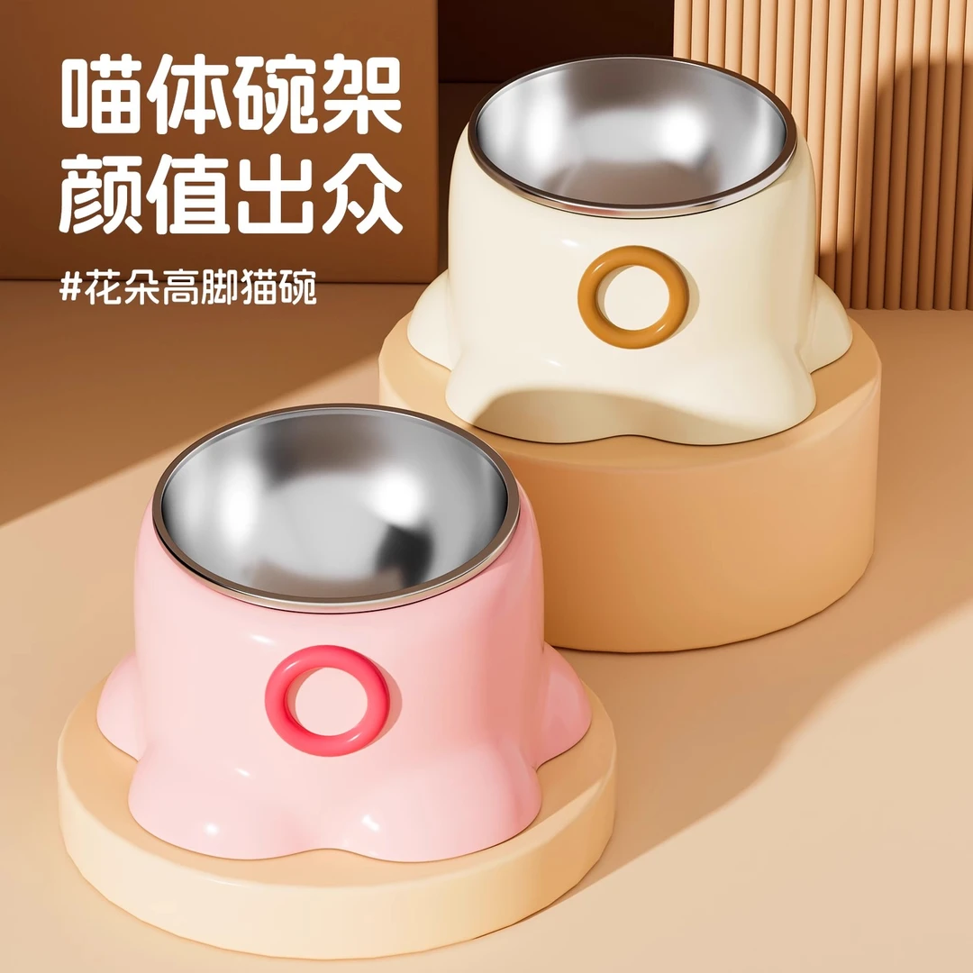 猫碗狗碗不锈钢宠物碗防打翻猫咪食盆狗盆猫粮碗猫咪用品宠物用品