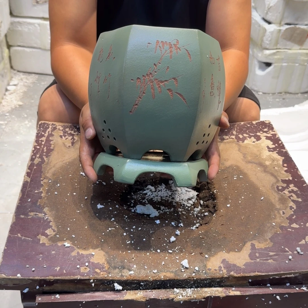 紫砂花盆口径18.20口径