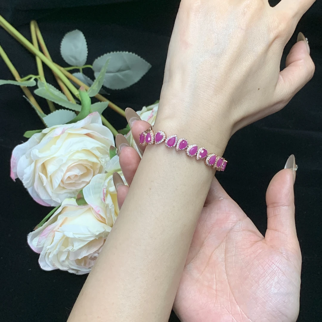 红宝石（热粉红）手链 气质百搭轻奢设计经典手饰女7-9