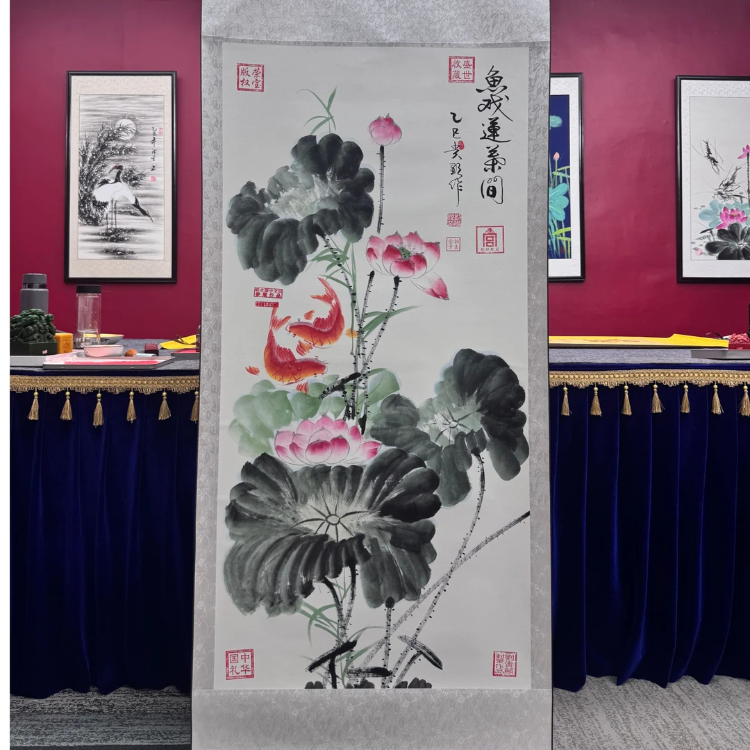 刘贵显巅峰之作《鱼戏莲叶间》