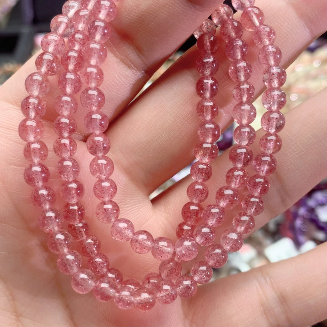 未镶嵌手链水晶草莓晶手链5+