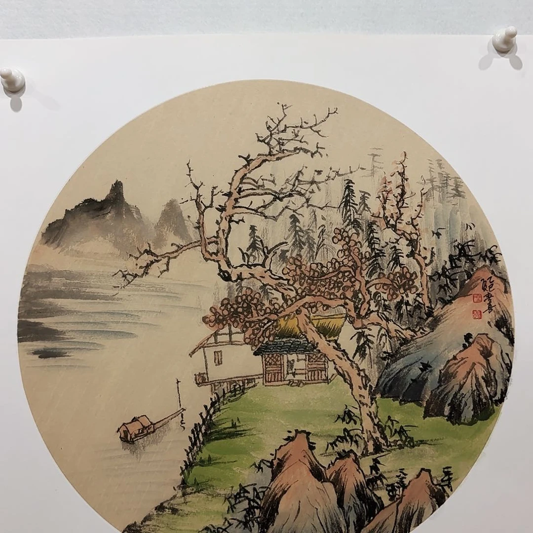 国画冯春喜带合影视频