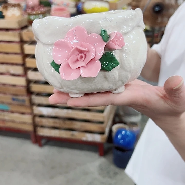 有孔，满10元发货多肉陶瓷花盆
