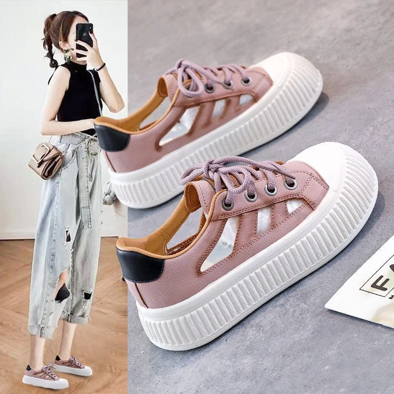 镂空透气小白鞋女2025夏季新款百搭休闲运动板鞋女学生韩版ins潮