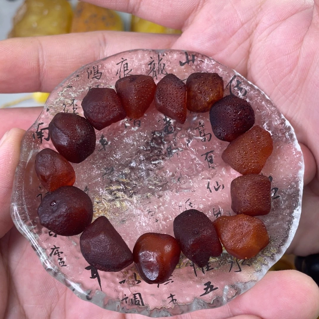 定制琥珀天然琥珀原皮手串