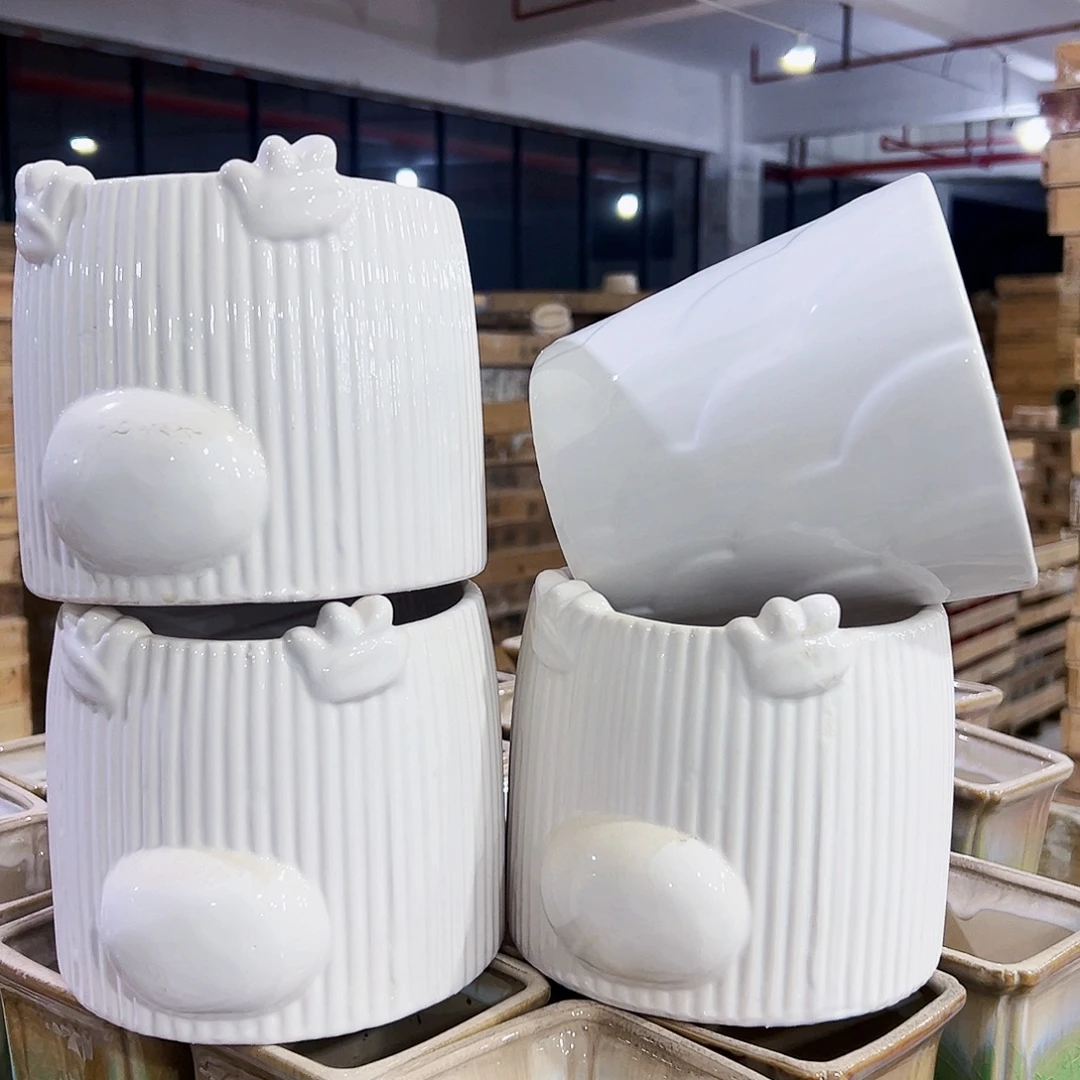 有孔，外贸尾单陶瓷花盆凑单10米包邮