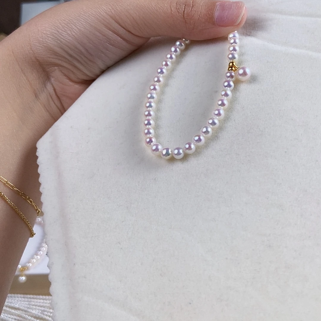 淡水珍珠手绳银S925镶嵌