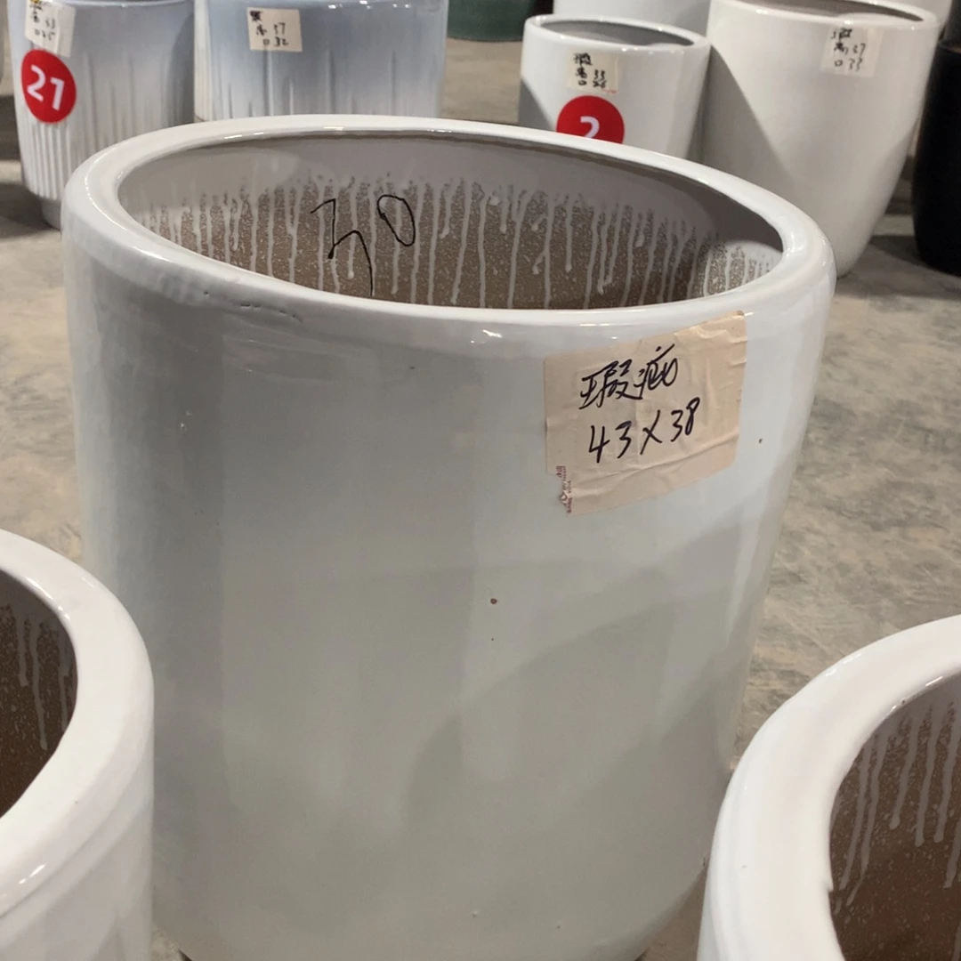 微瑕高温陶瓷花盆