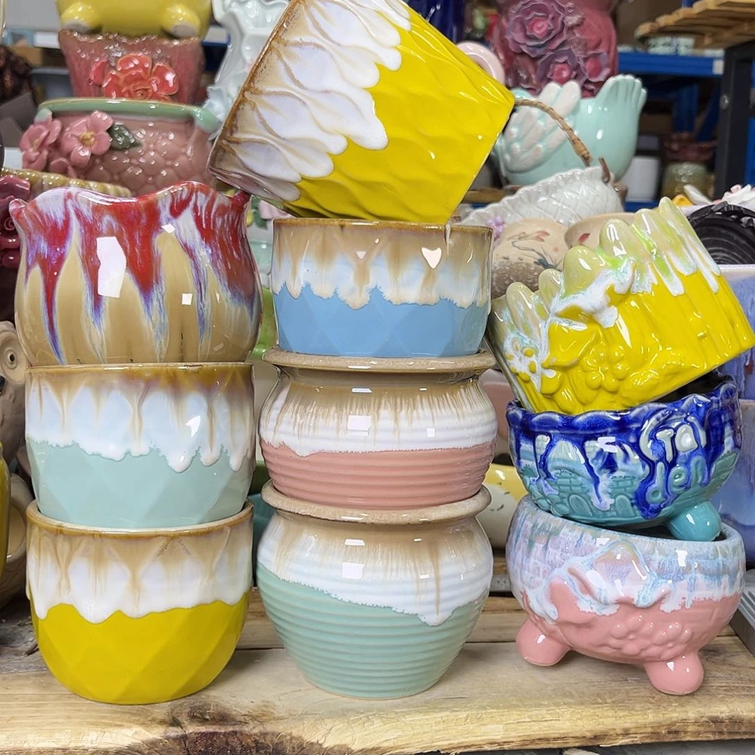 陶瓷花盆特价上新口9-10厘米