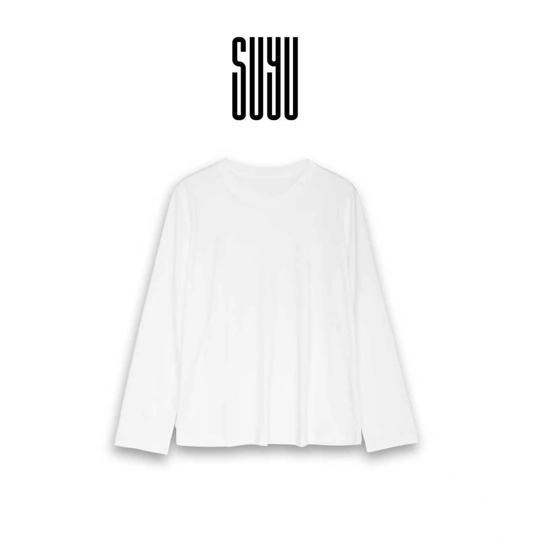 SUYU 【万能公式】百搭打底衫圆领长袖设计师T恤内搭女士