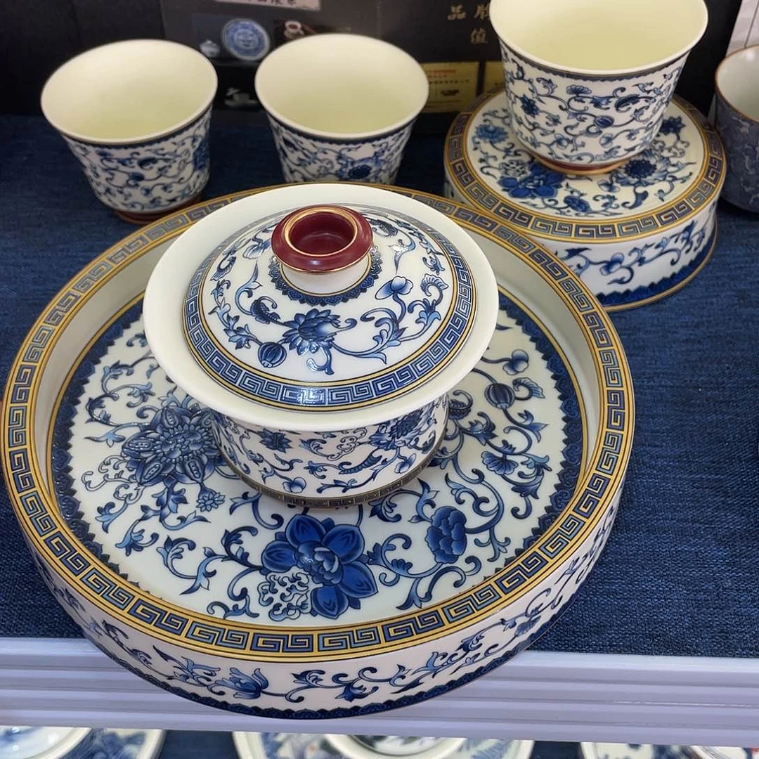 陶景德陶瓷盖碗茶具