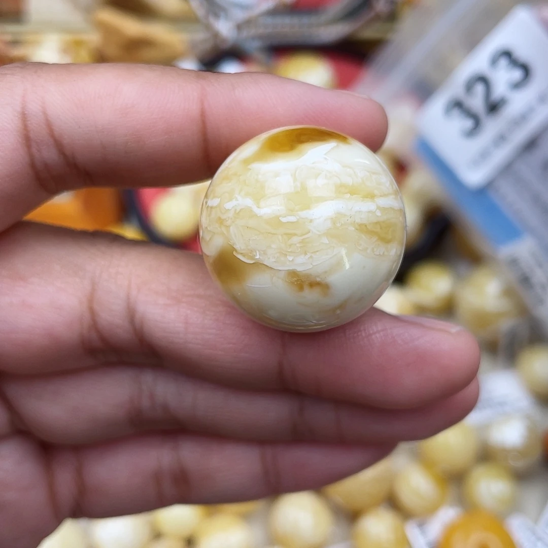 蜜蜡未镶嵌珠宝奇石粉26.2虎皮