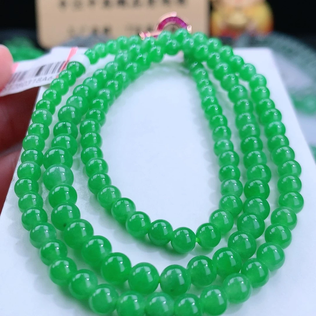 翡翠手链未镶嵌卡4.4-6.1mm