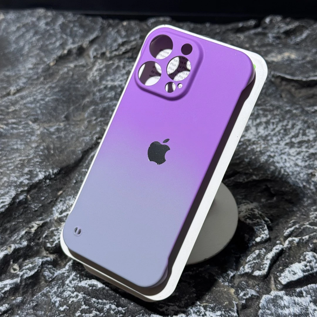 渐变双色无边框适用苹果16promax手机壳散热15创意14小众13女款12