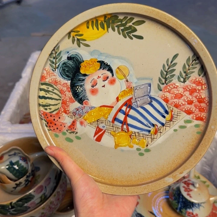 瓷片景德镇陶瓷手工手绘