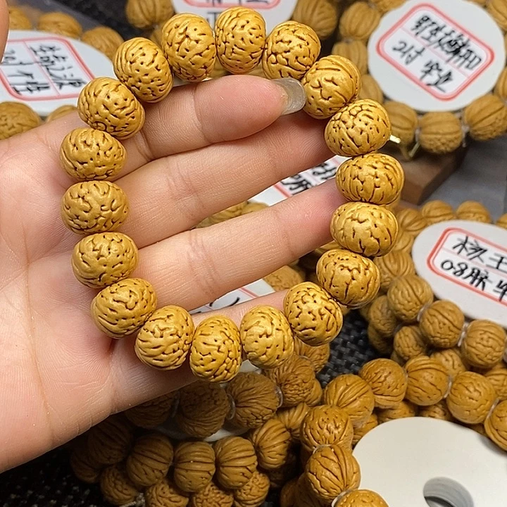 @***胡桃核手串老树纽扣1.6