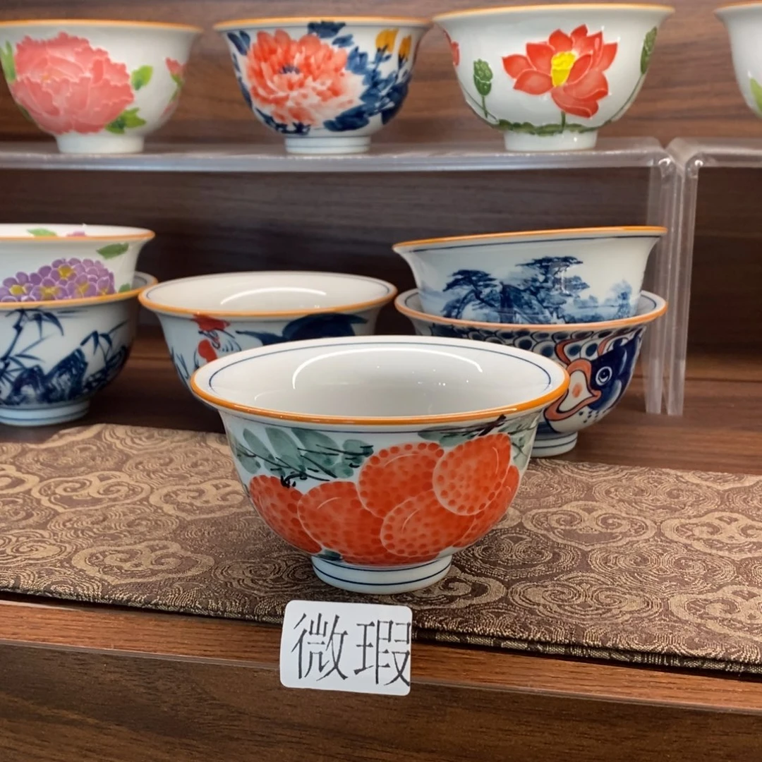 釉下彩老陶泥手工绘制