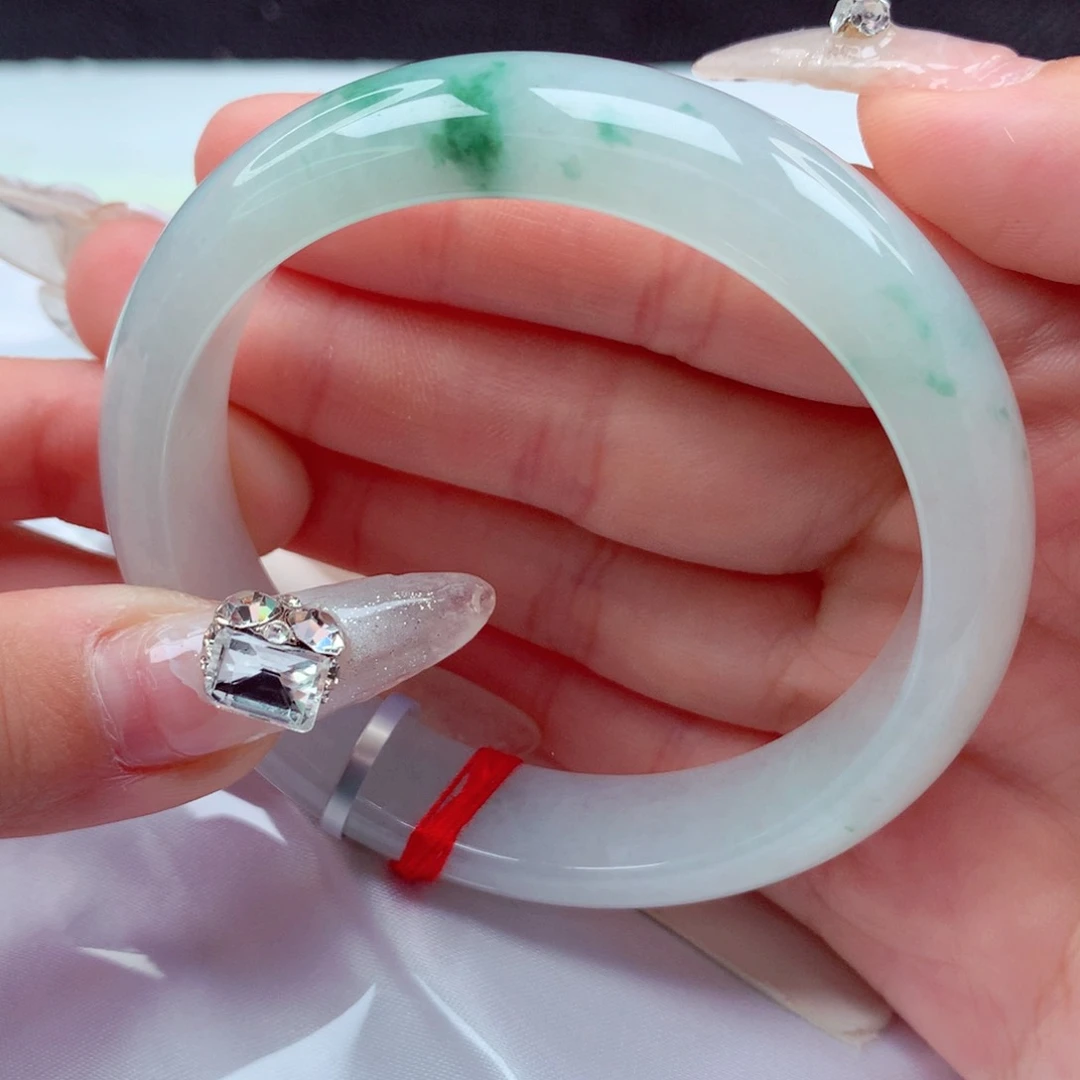 翡翠手镯未镶嵌天然缅甸翡翠A货手镯 40号