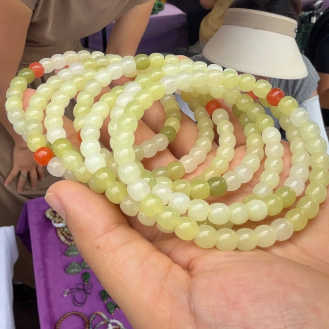 和田玉未镶嵌颈饰黄口手串彬彬多样性拍一发一